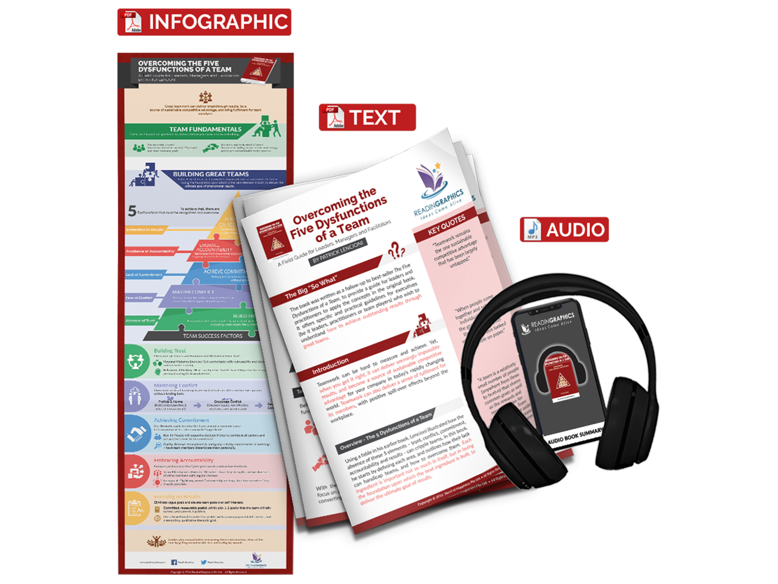 Overcoming the five dysfunctions of a team summary - book summary bundle