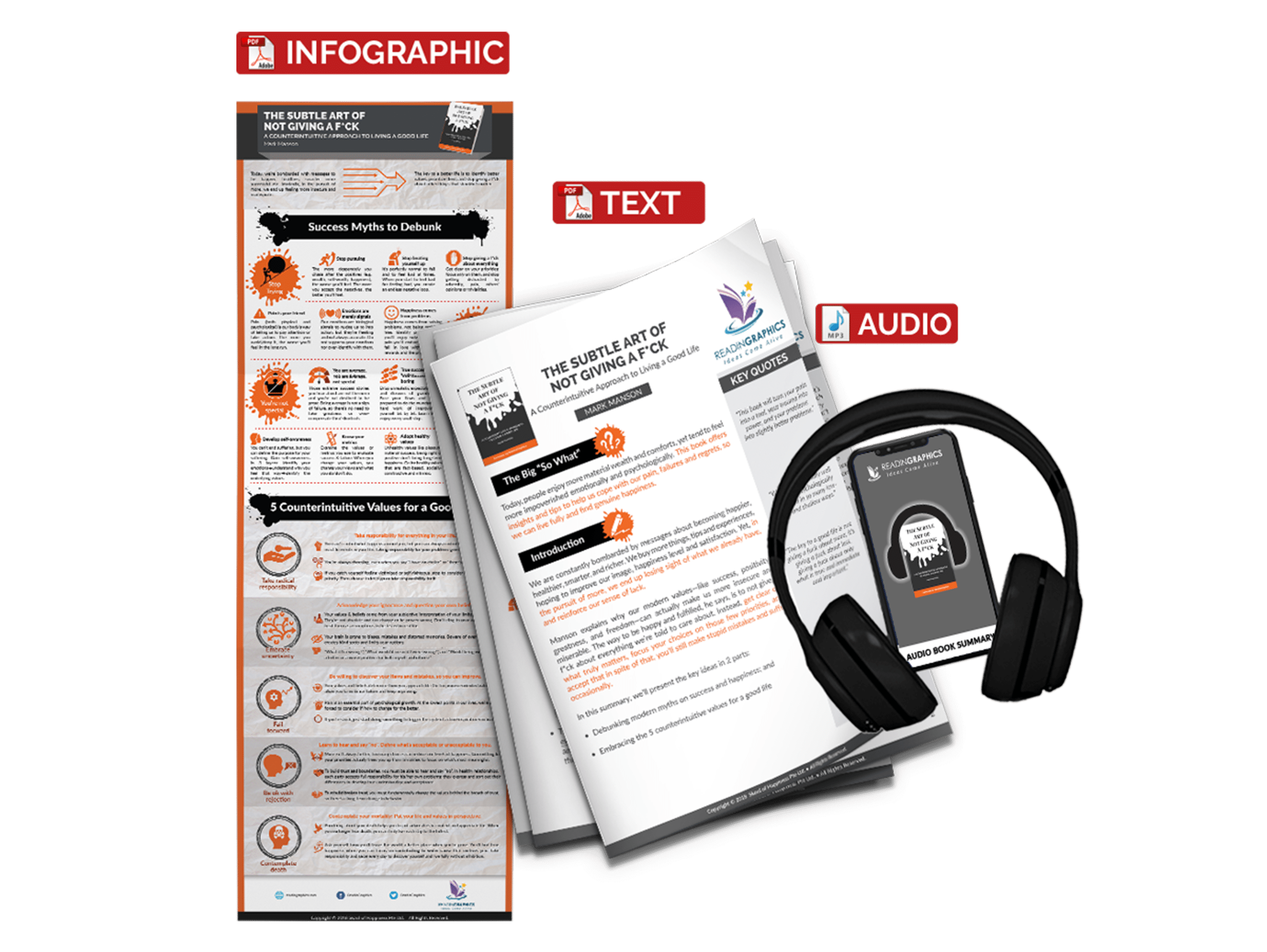 The Subtle Art of Not Giving a fck summary - book summary bundle