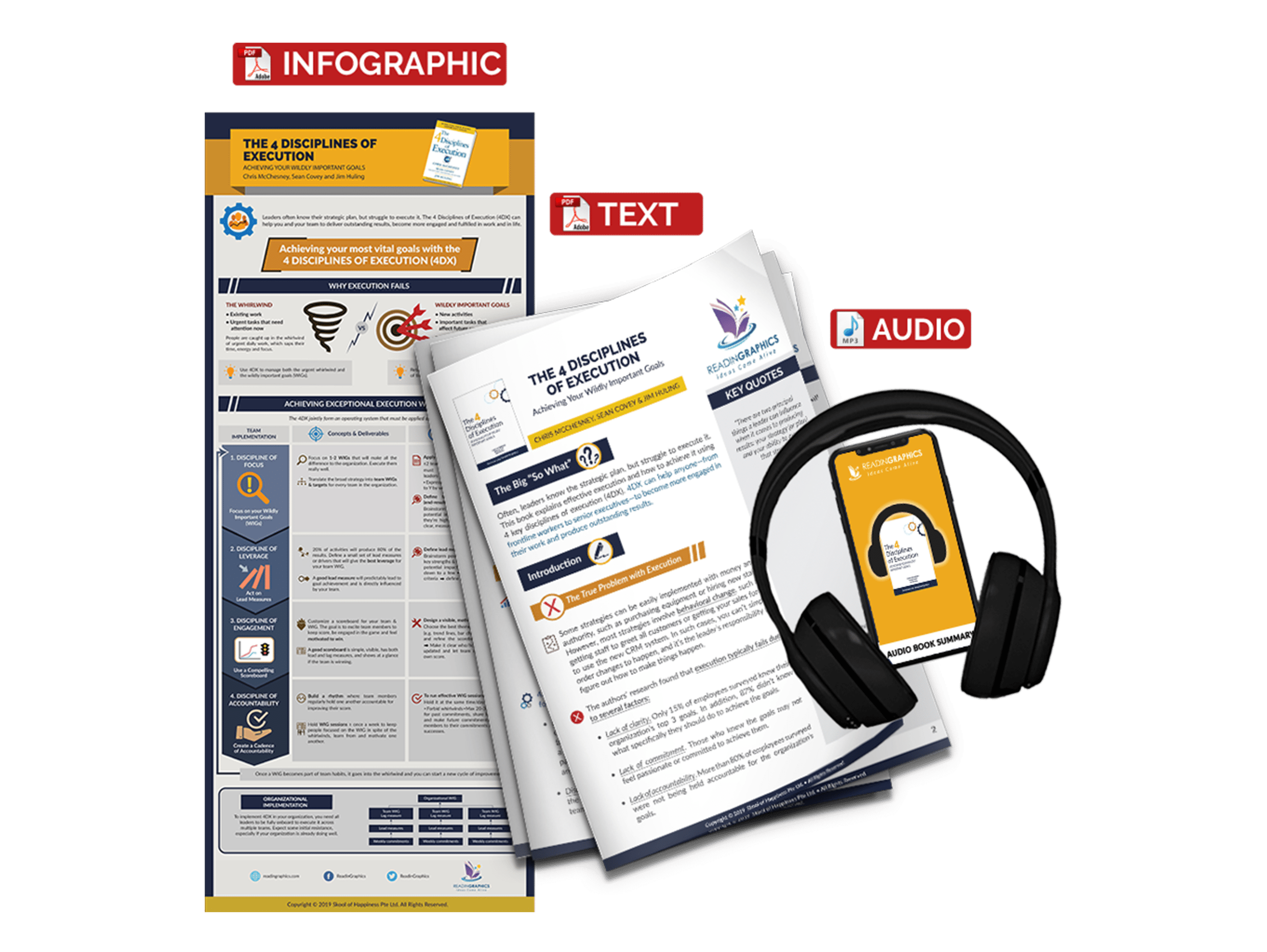 The 4 Disciplines of Execution summary - book summary bundle