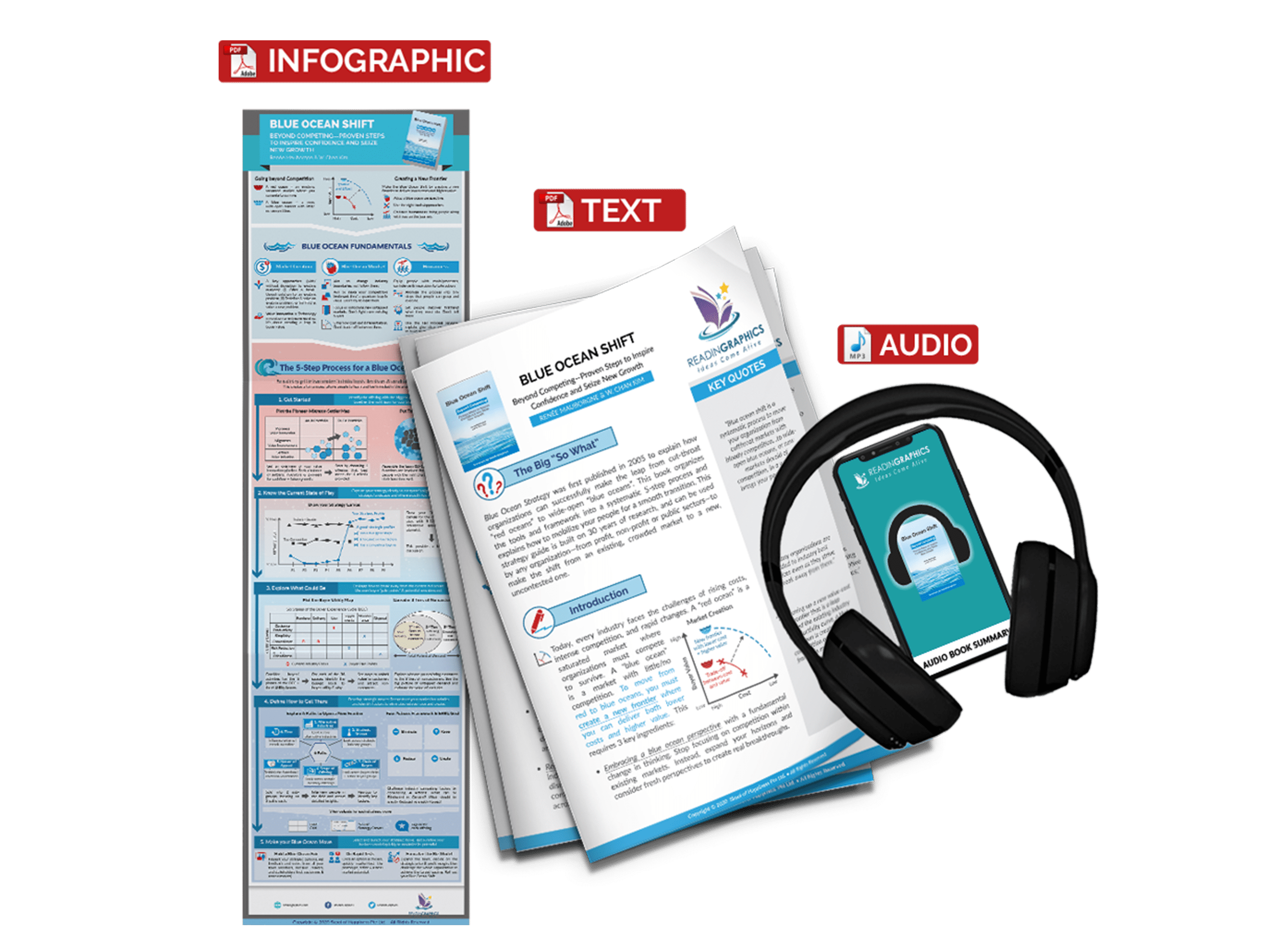 Blue Ocean Shift summary - book summary bundle