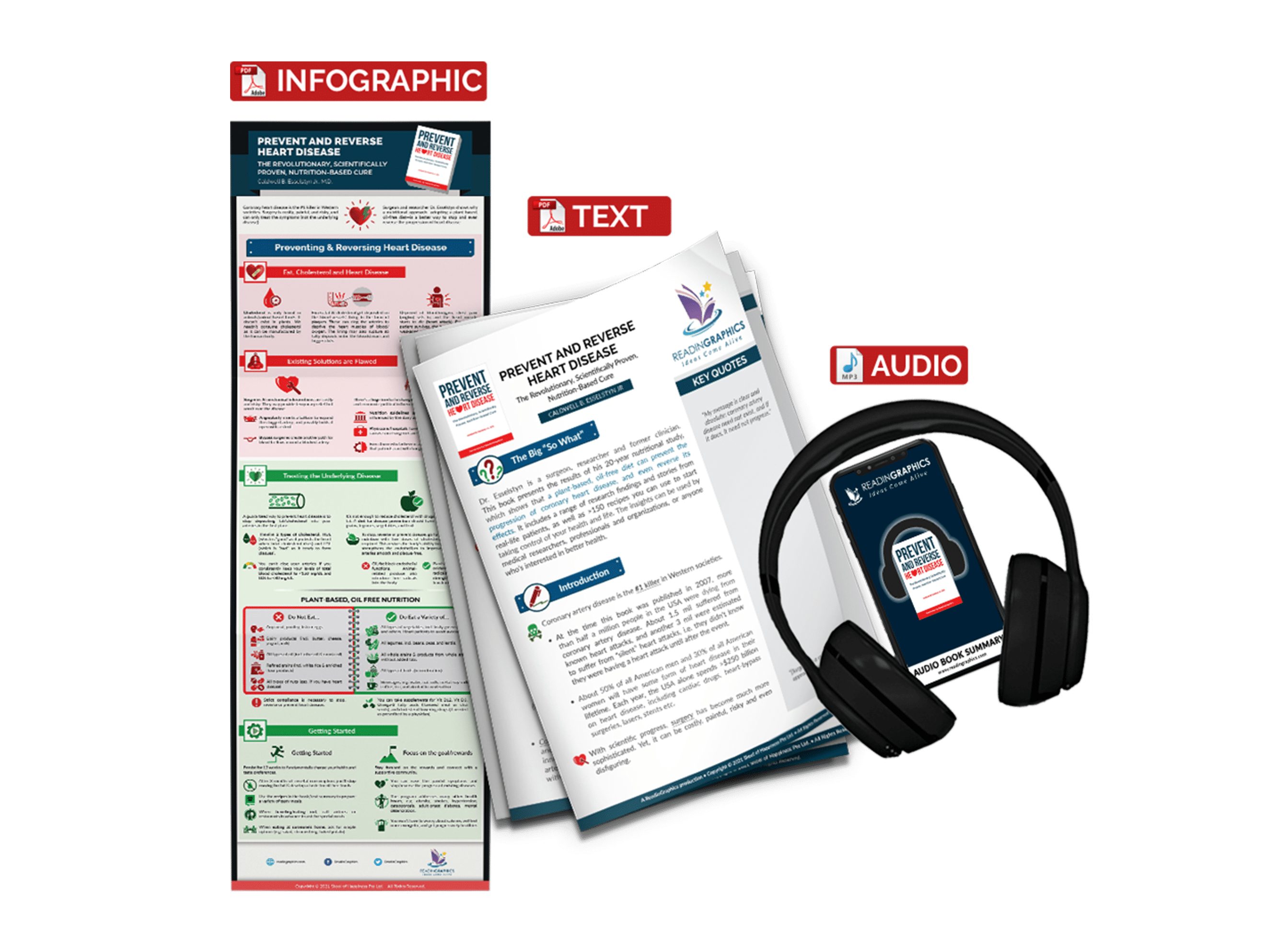 Prevent and Reverse Heart Disease summary - book summary bundle