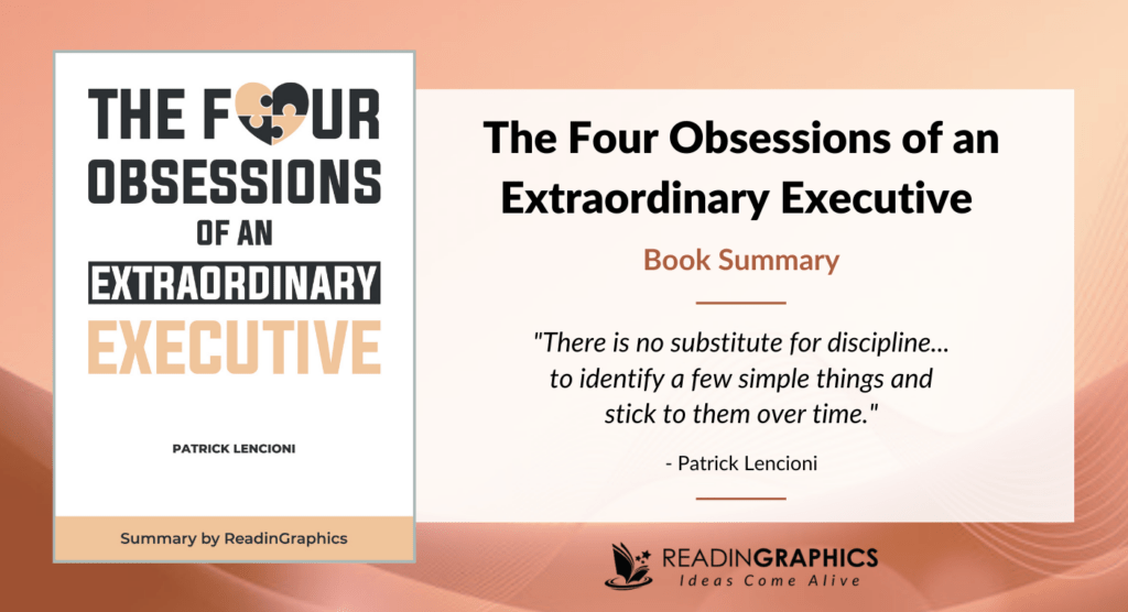 The Four Obsessions of an Extraordinary Executive - Book summary