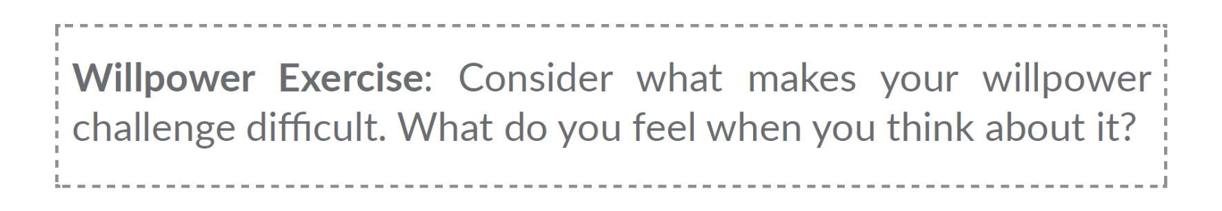 The Willpower Instinct summary - exercise 2