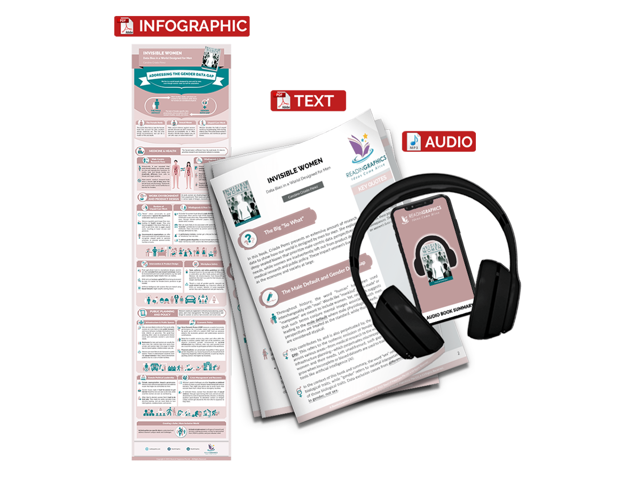 Invisible Women summary - book summary bundle