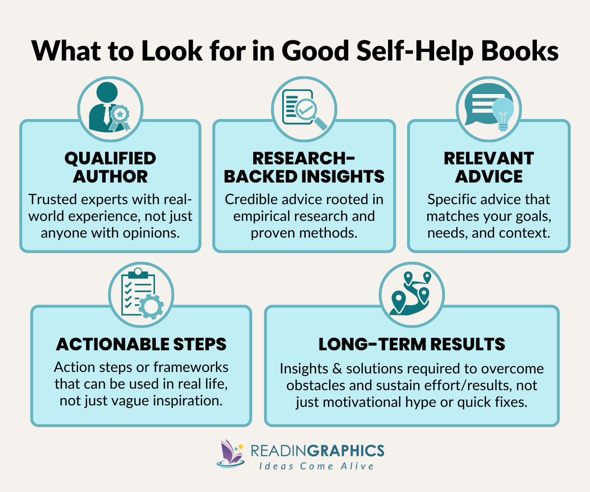 What to look for in good self-help books - 5 criteria that makes top self-help books so useful
